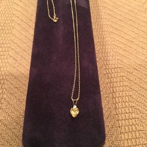 Blue Nile 14K Gold Citrine Necklace